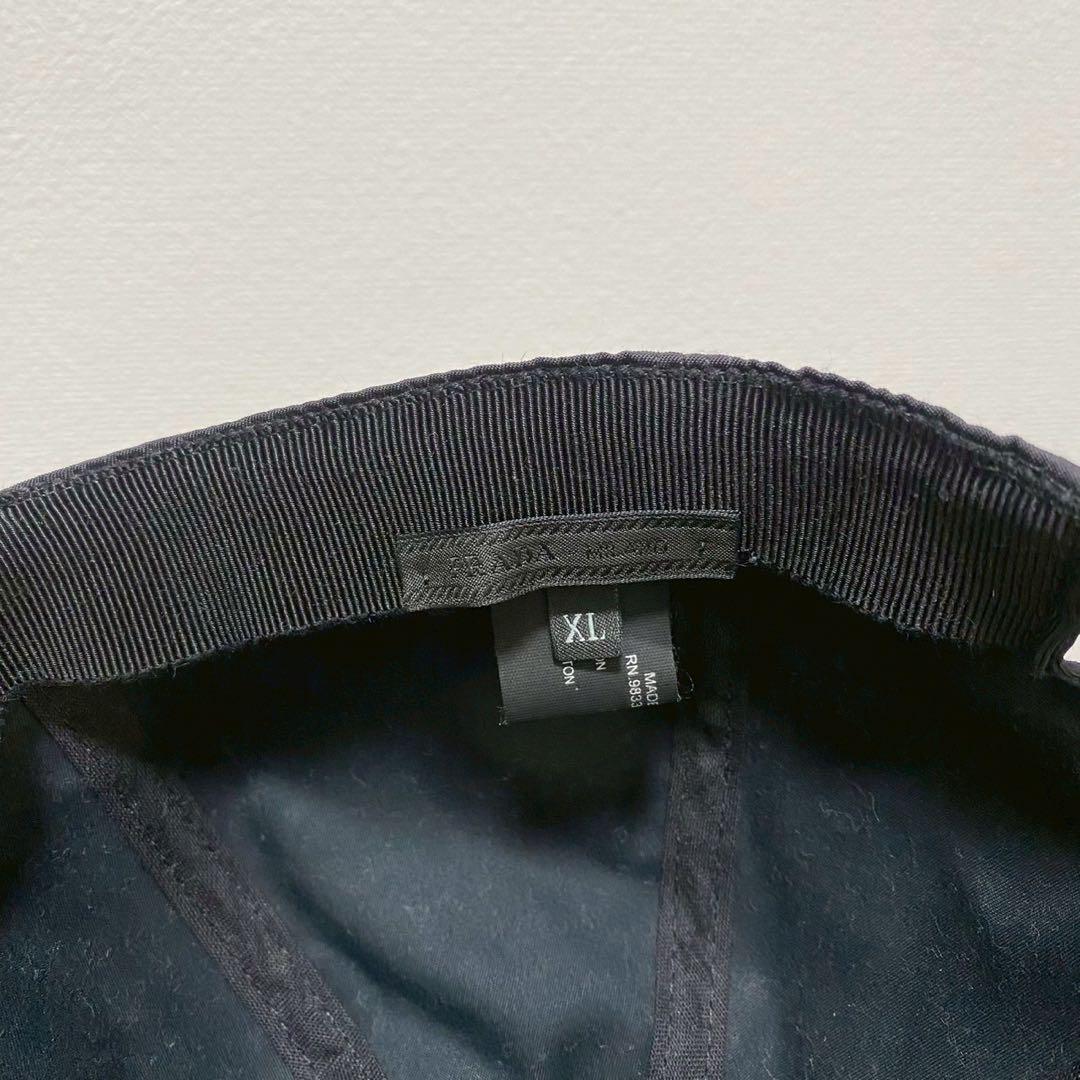 【極美品】PRADA ブラック ベースボールキャップ　XL メンズ　ナイロン