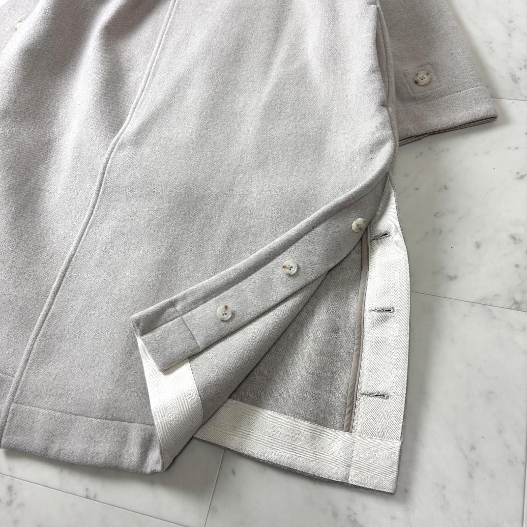 グランマママドーター F スタンドカラーダッフルコート メルトンコート ベージュ