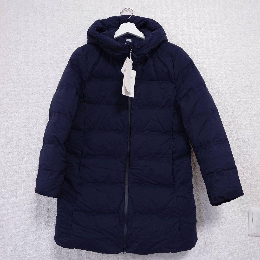 ユニクロ　シームレスダウンショートコート　レディースXL ネイビー　新品