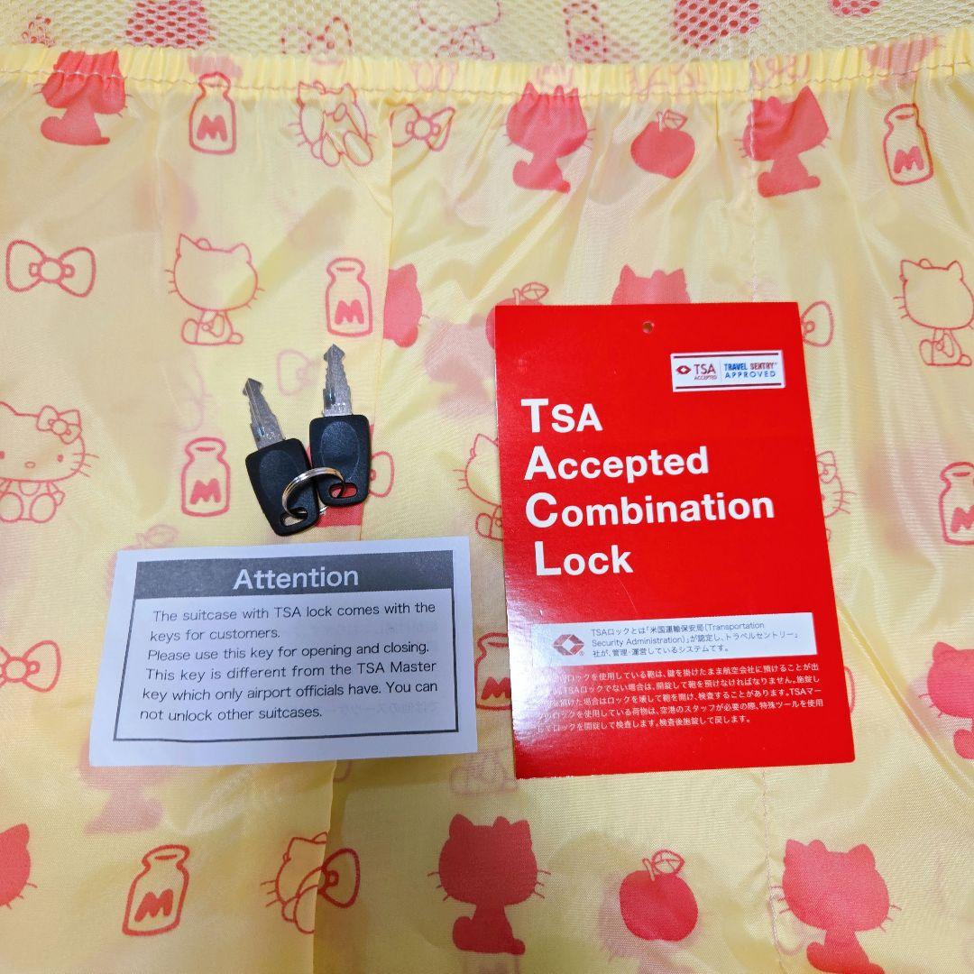 美品！ハローキティキャリーバッグL　スーツケース　白 90L