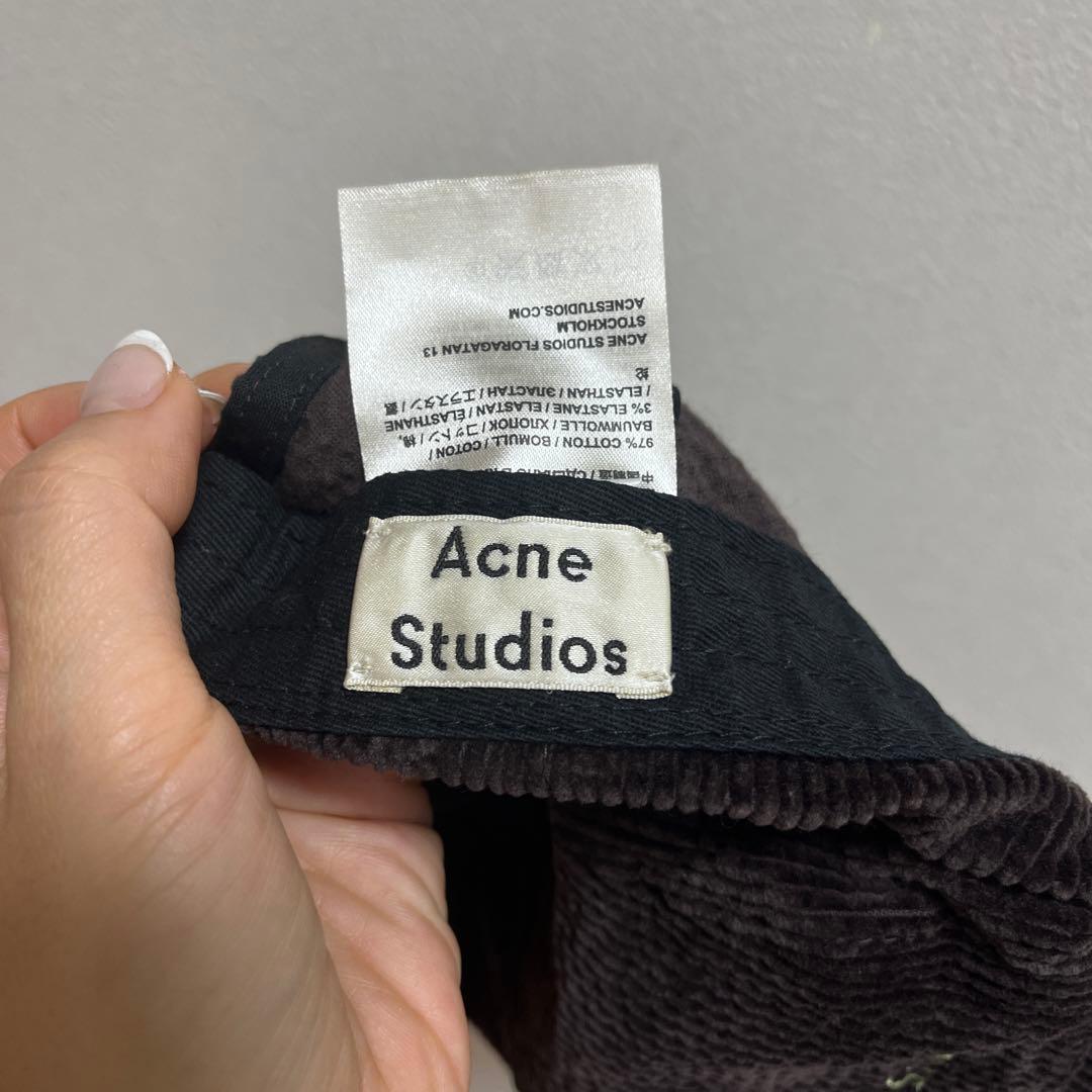 hime Acne Studios ダークブラウン コーデュロイキャップ