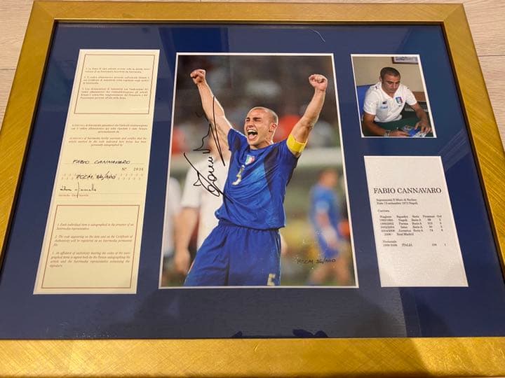 カンナバーロ　世界で100枚限定　直筆サイン入り　フォトフレーム