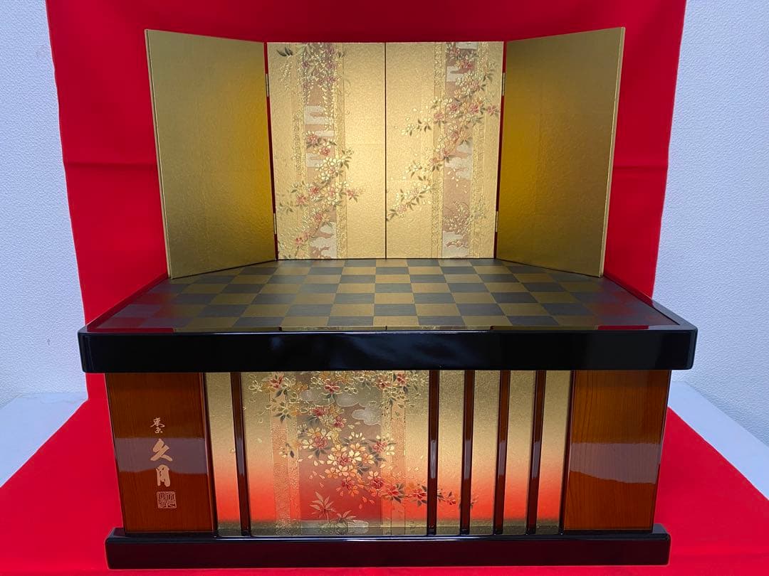 東京久月　雛人形　収納セット・東帯十二単姿・間口約５９×奥行約３４×高さ約５８㎝