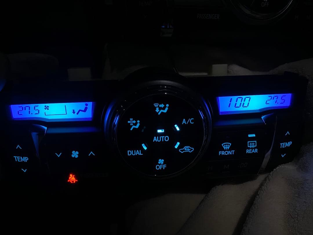 マークX130エアコンパネルLED打ち替えワンオフフルオーダーカスタムDIY