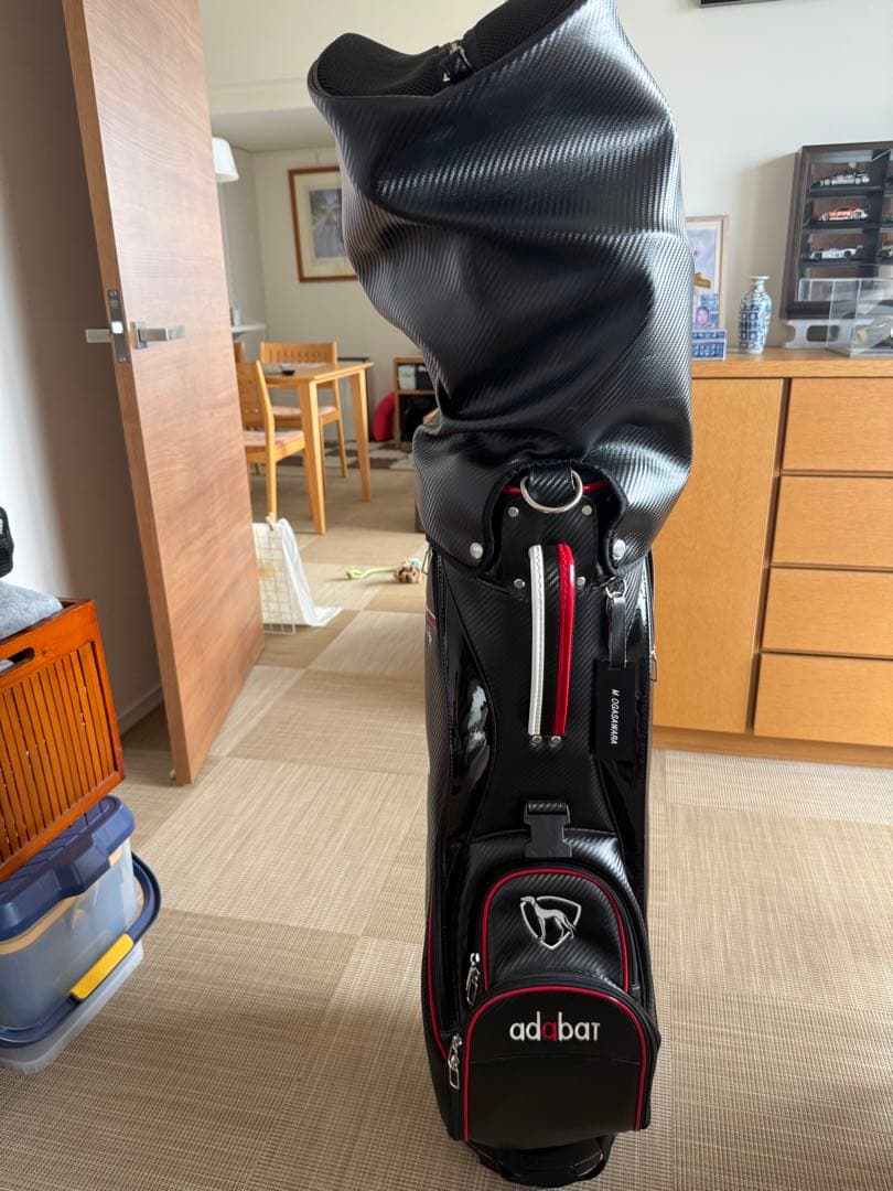 adabat ゴルフバッグ・キャディバッグ 黒/赤