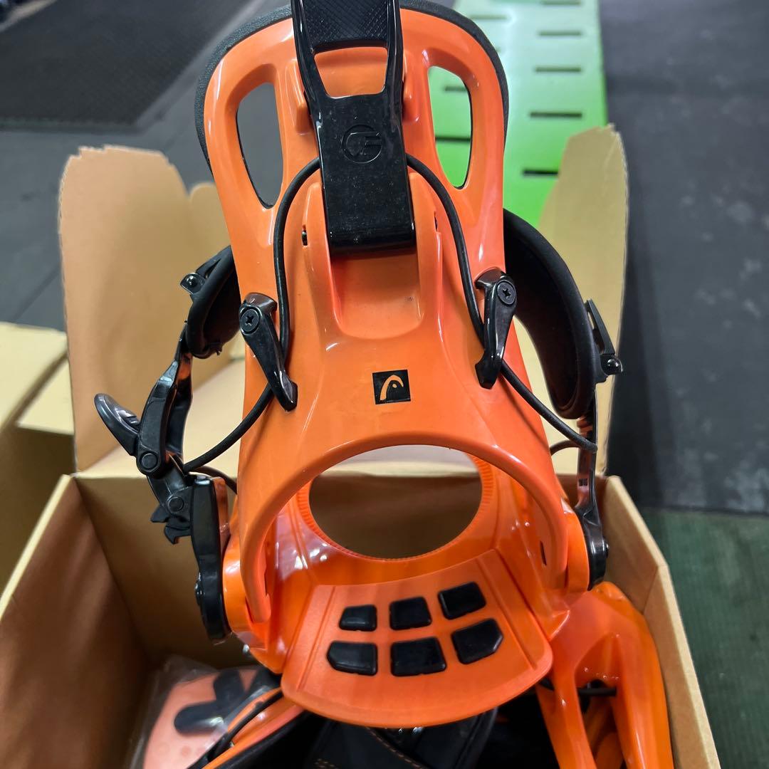 スノーボード ビンディング オレンジ Lサイズ