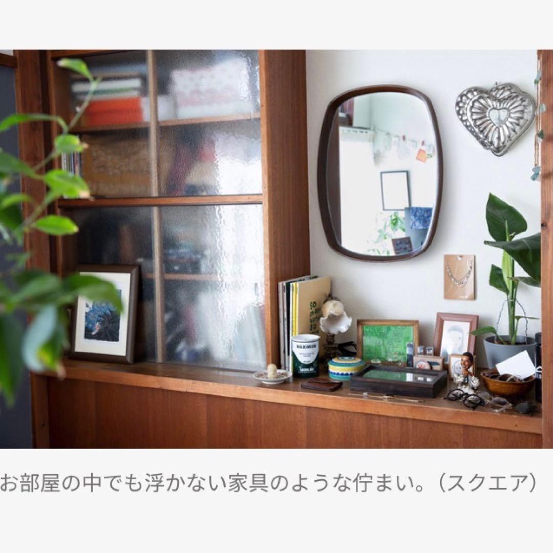 木製ラウンドミラー スクエア