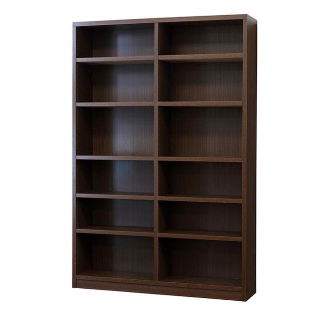 国産 本棚/シェルフ 強化棚 厚板 120×180 ブラウン