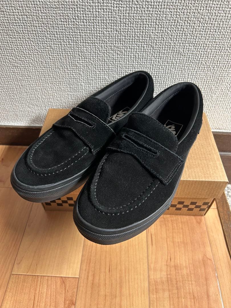 Vans ブラック スエード ローファー スニーカー
