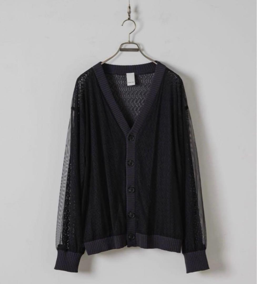 Casper John チュールレイヤードレースカーディガン