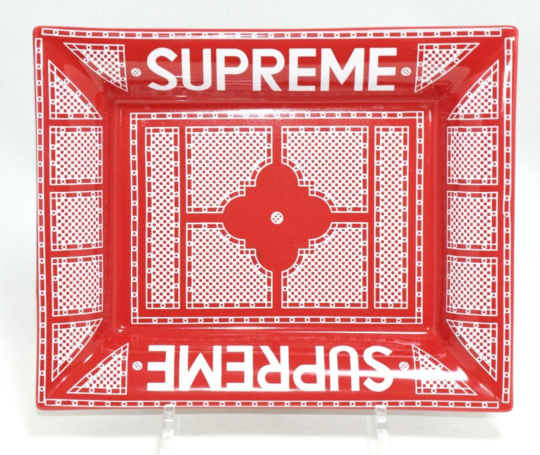 【ユン】エルメス 灰皿 SUPREME 赤 トレイ 皿 食器 Hermes