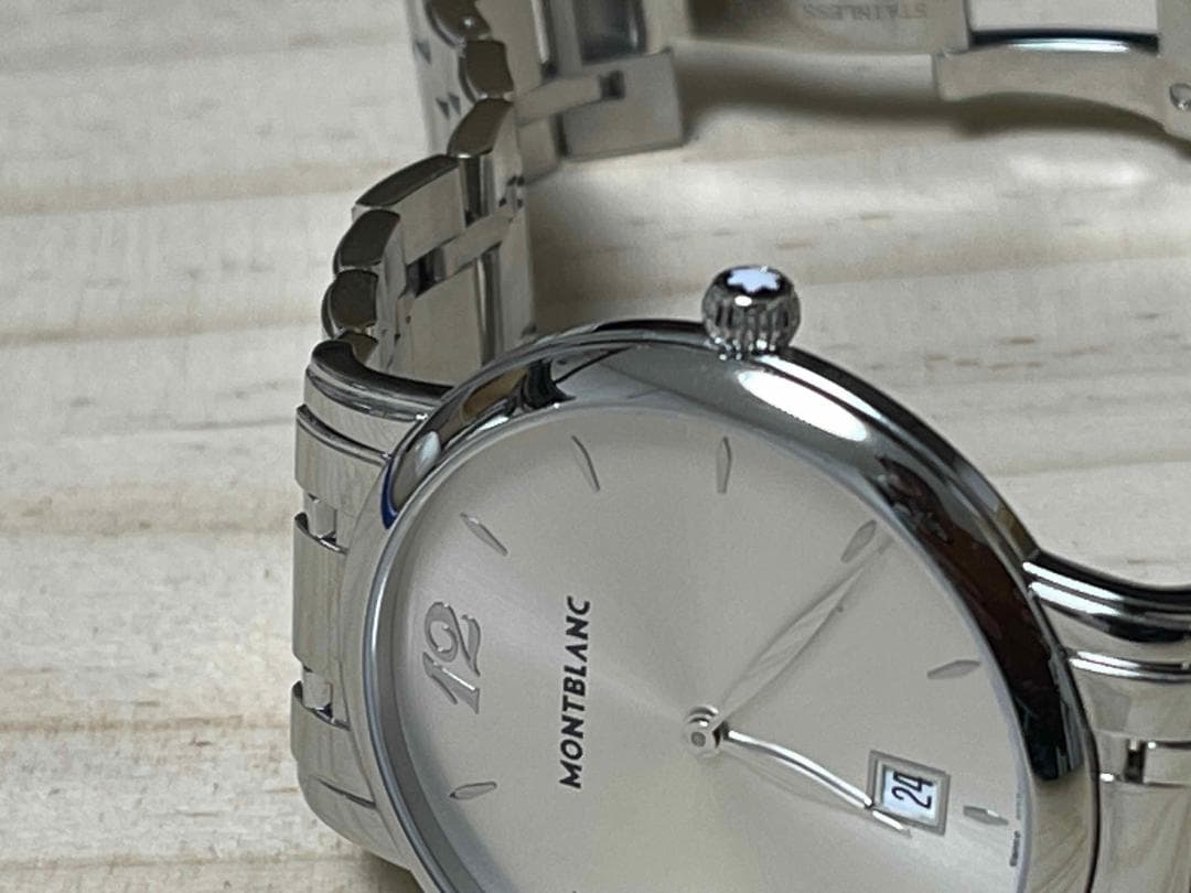 【極美品】モンブラン スター クラシック デイト 電池交換済 メンズ 時計