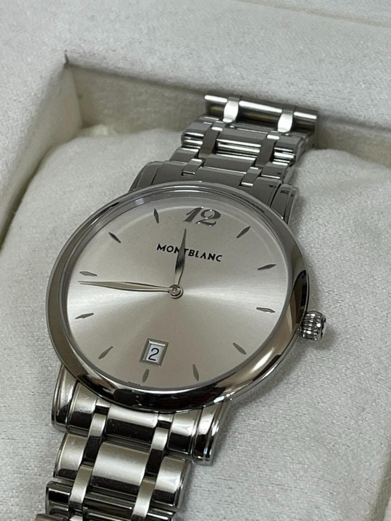 【極美品】モンブラン スター クラシック デイト 電池交換済 メンズ 時計