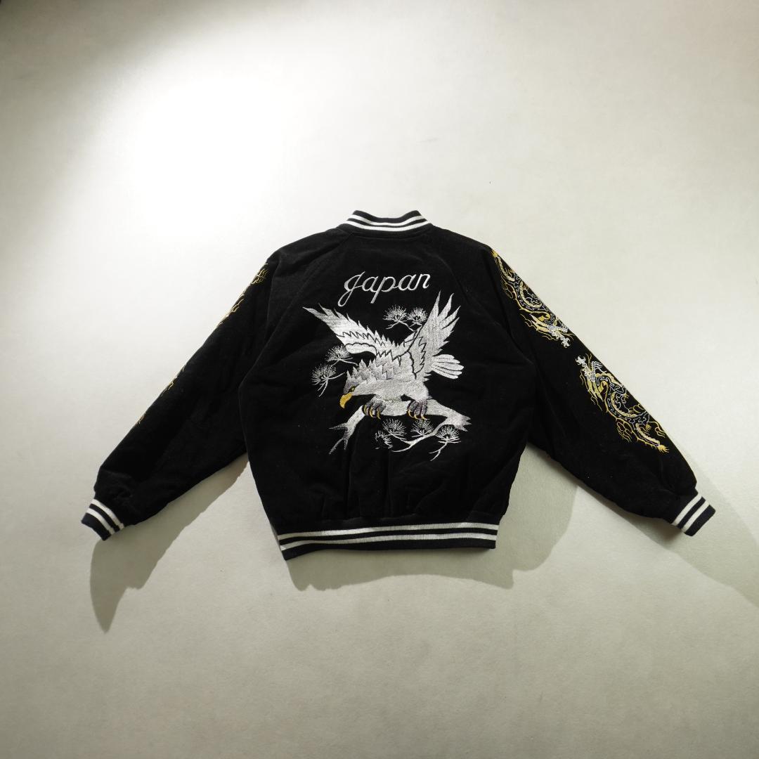 JUNGLE STORM ブラック スカジャン 刺繍 /QW160