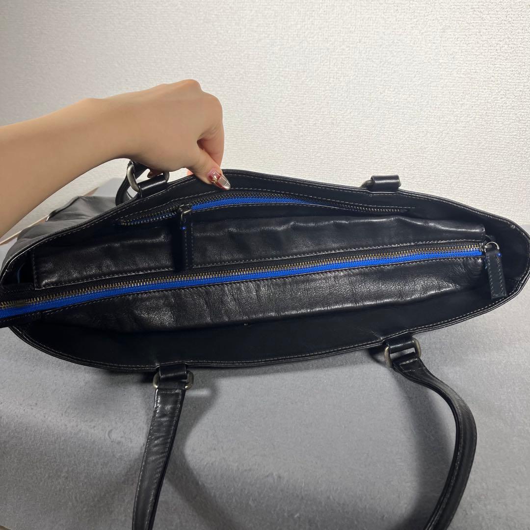 LANVIN en Blue　トートバッグ　革　A4　肩掛け　黒