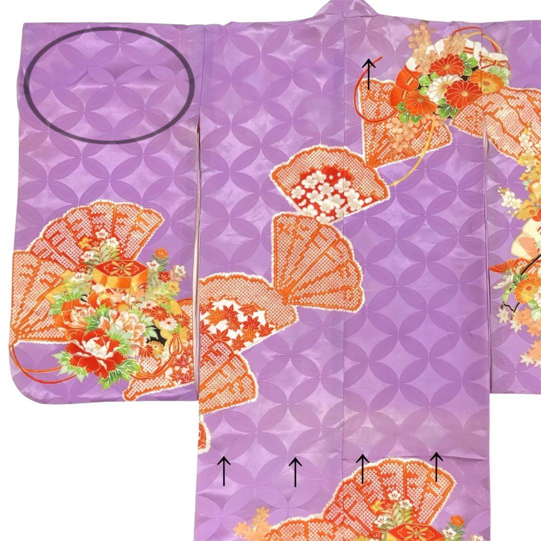 ◎mk-3309　女児　七五三　着物・襦袢セット　3才　　1-30