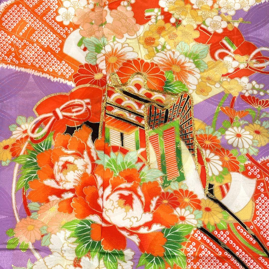 ◎mk-3309　女児　七五三　着物・襦袢セット　3才　　1-30