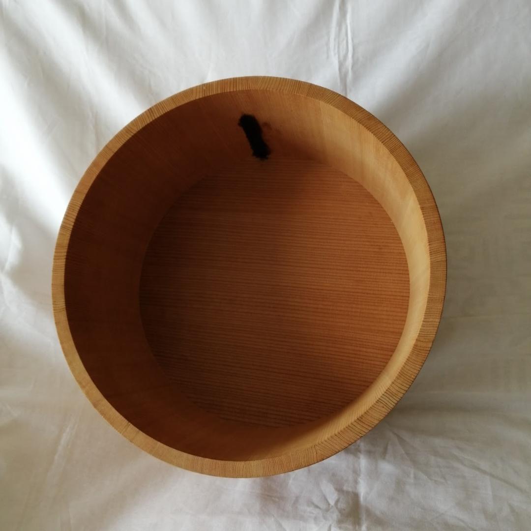 要修理【 樽冨かまた　鎌田勇平作 】　秋田杉　洗い桶　木製　伝統工芸品