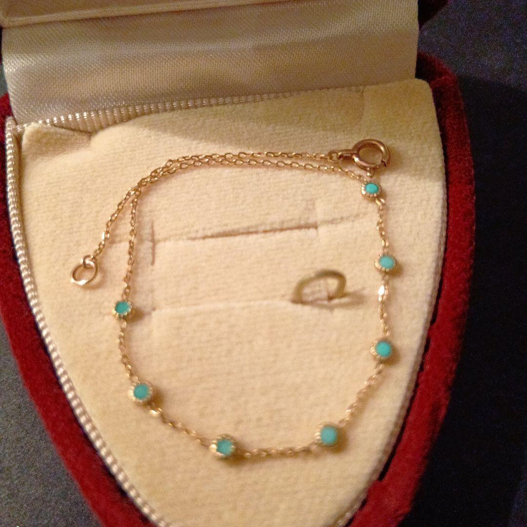 ⭐️美品⭐️アガット　ドリーミードリーミー ターコイズ ブレスレット K10