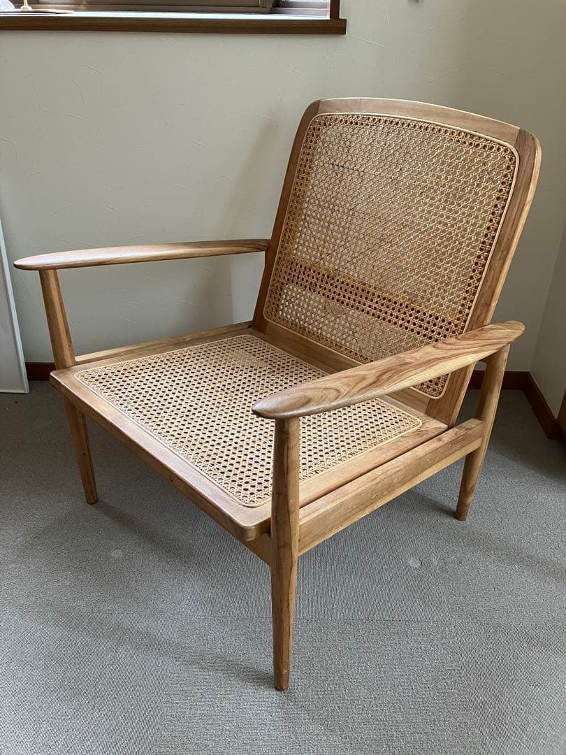 ZARA  チーク＆ラタン アームチェア　ラウンジチェア