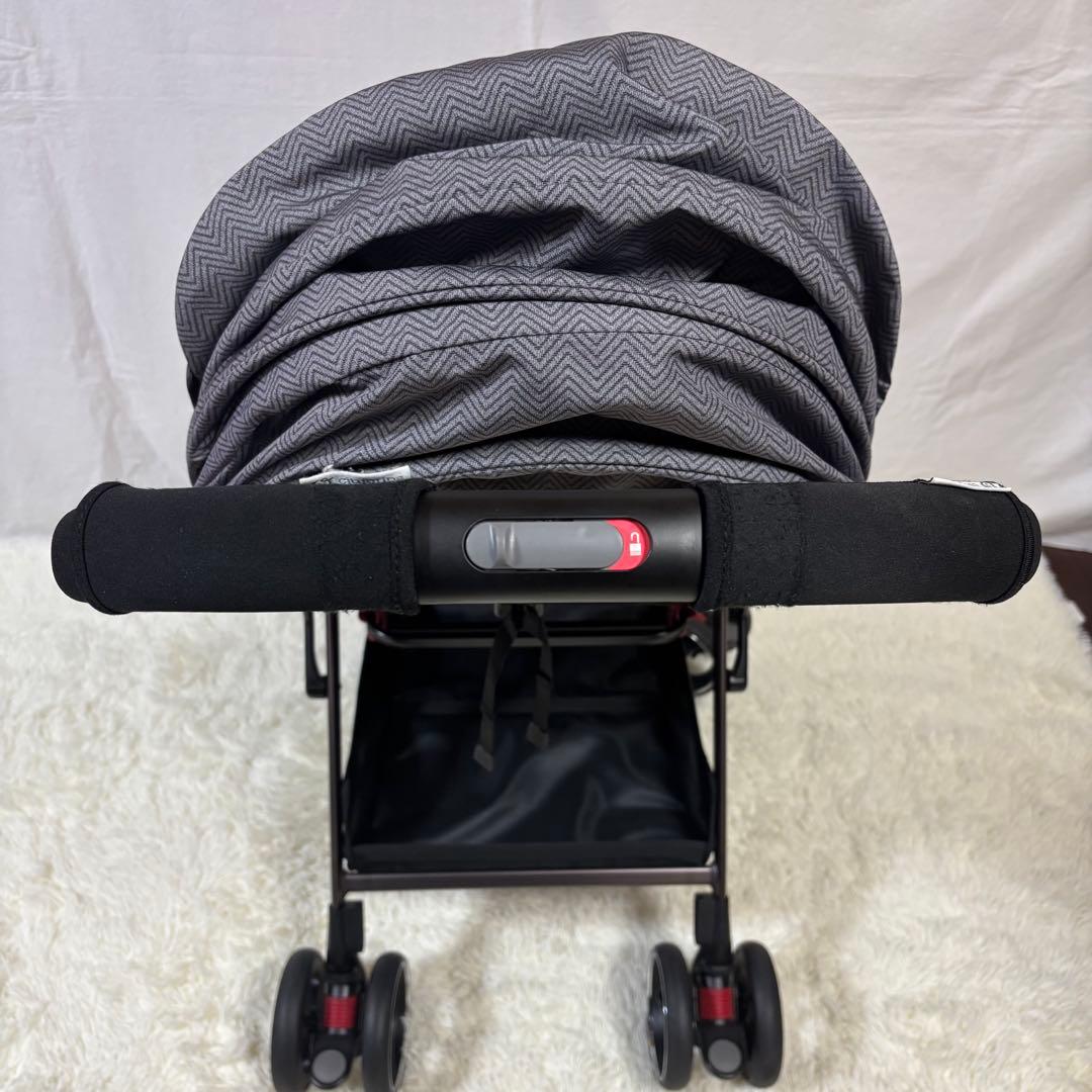 美品　Aprica ベビーカー　オプティア　プレミアム　ピューター　両対面式