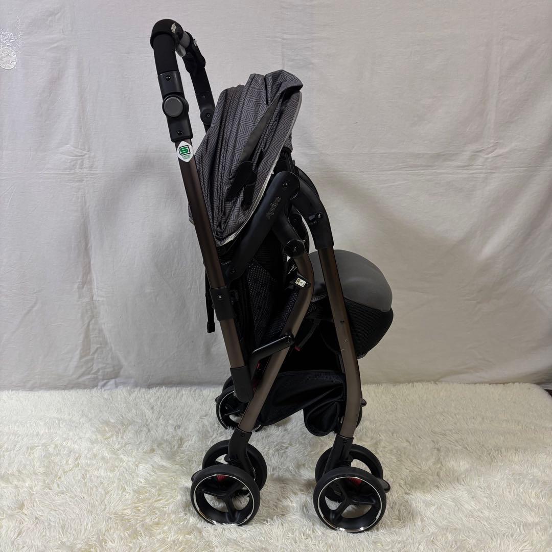 美品　Aprica ベビーカー　オプティア　プレミアム　ピューター　両対面式