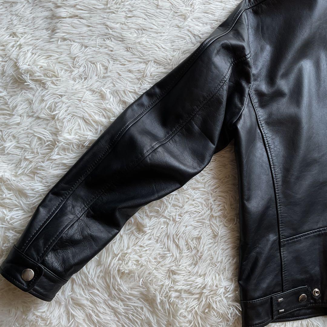 美品✨DIESEL レザージャケット　シングルライダース　ブラック