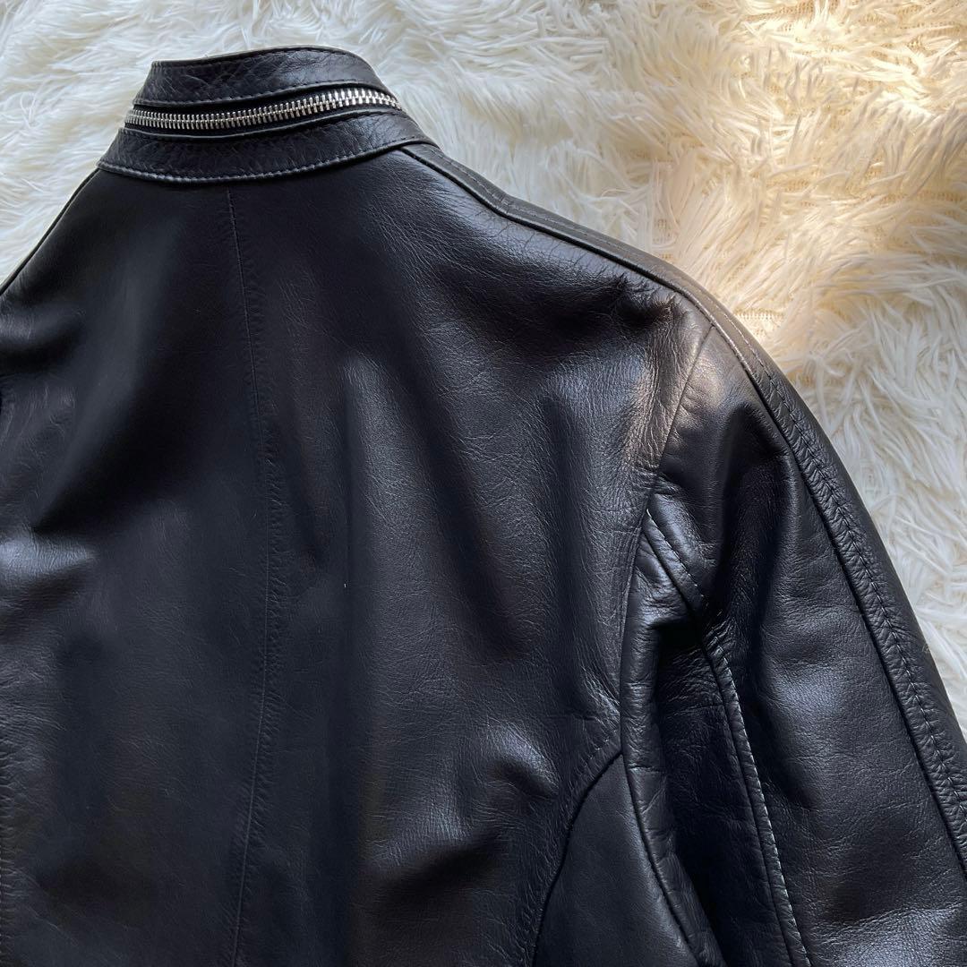 美品✨DIESEL レザージャケット　シングルライダース　ブラック