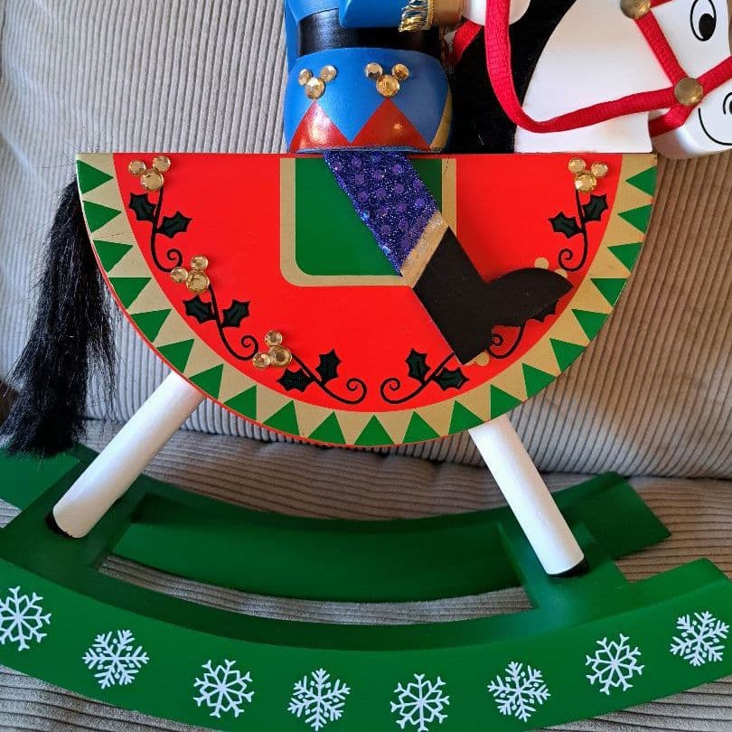 ミッキーマウス ロッキングホース クリスマス装飾　置物フィギュア　くるみ割り人形