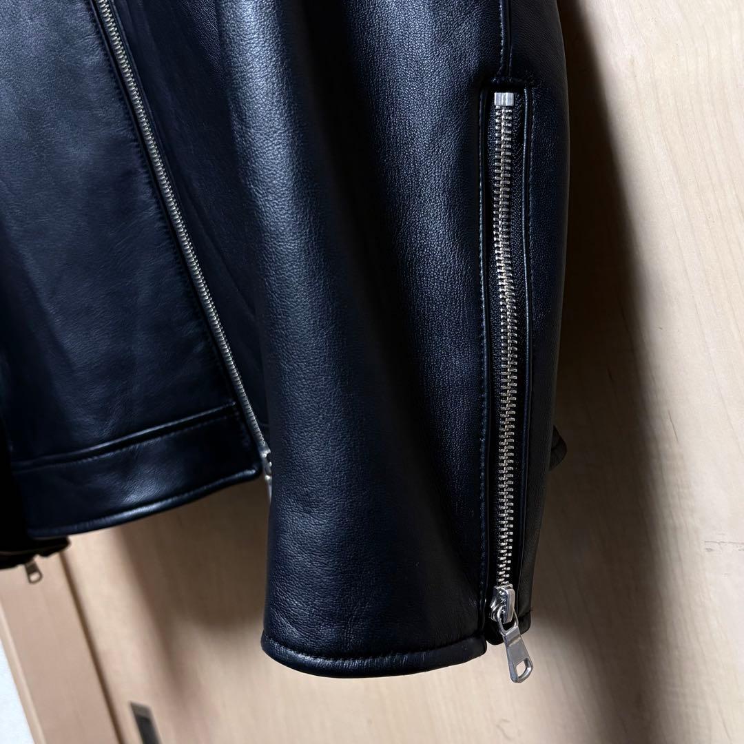 【極美品】TETE HOMME シングルライダースジャケット羊革 大きいサイズ