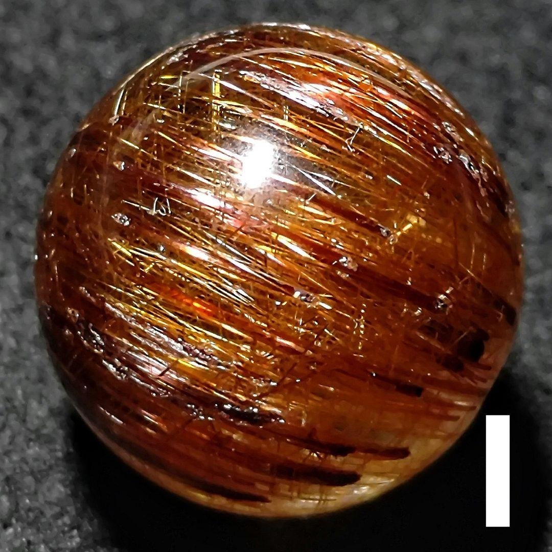 ★リッチキャッツアイブロンズルチル 13.9ミリ珠ビーズI(SA+)