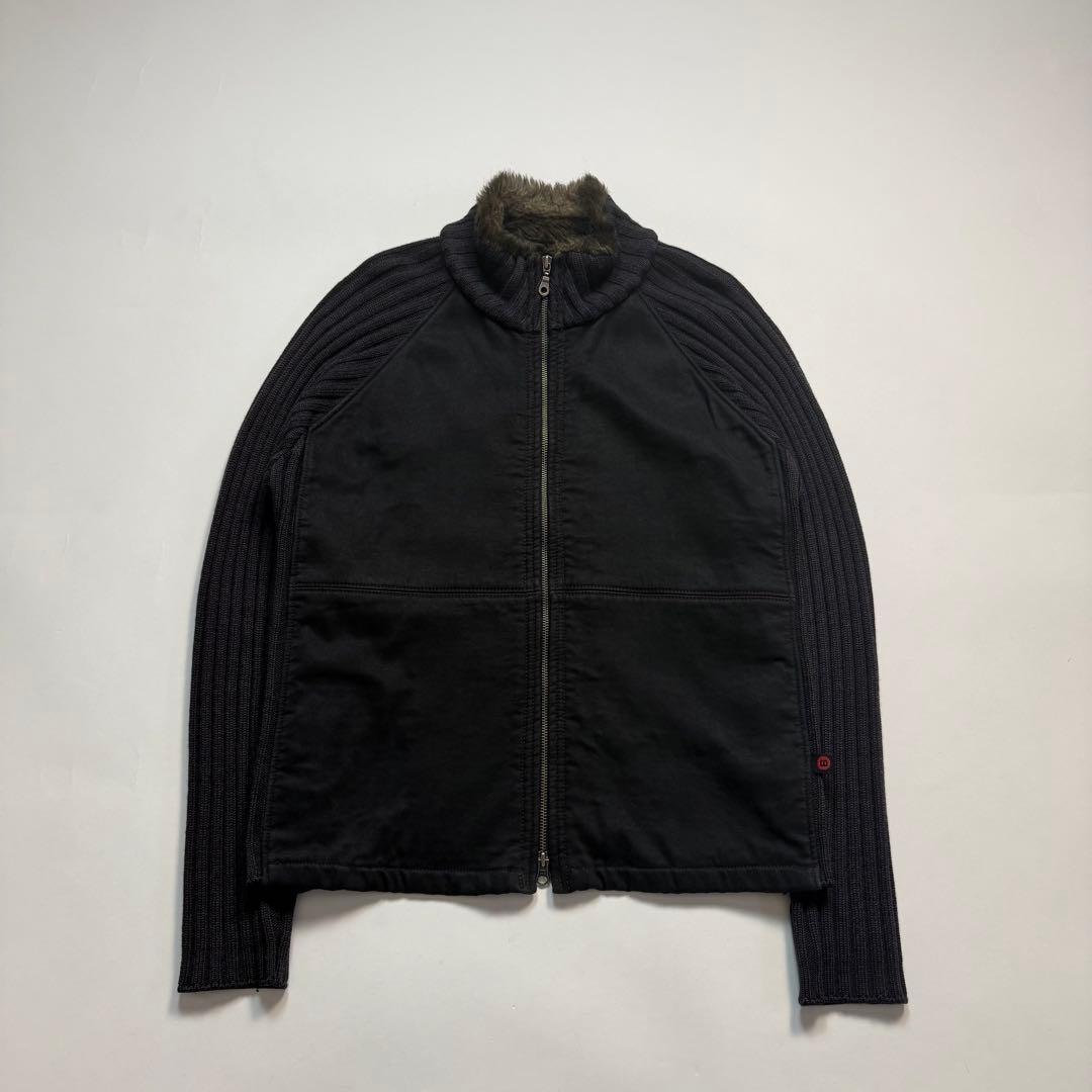 ジャケット・アウター 2000s neck far double zip knit jacket