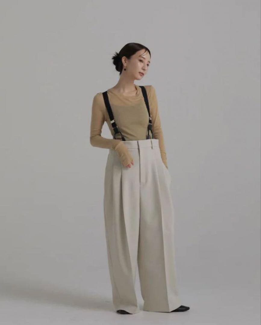 サロペット・オーバーオール・オールインワン louren suspenders wide pants
