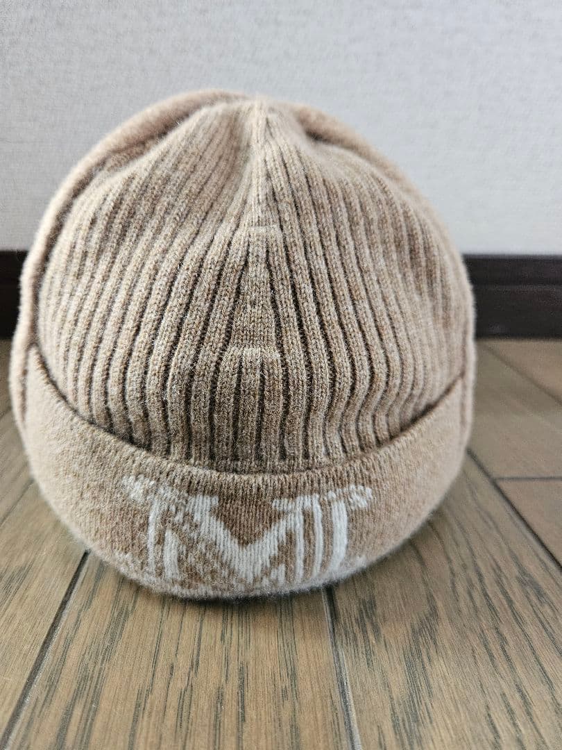 Max Mara　マックスマーラ　カシミヤニット切り替えキャップ　帽子　美品