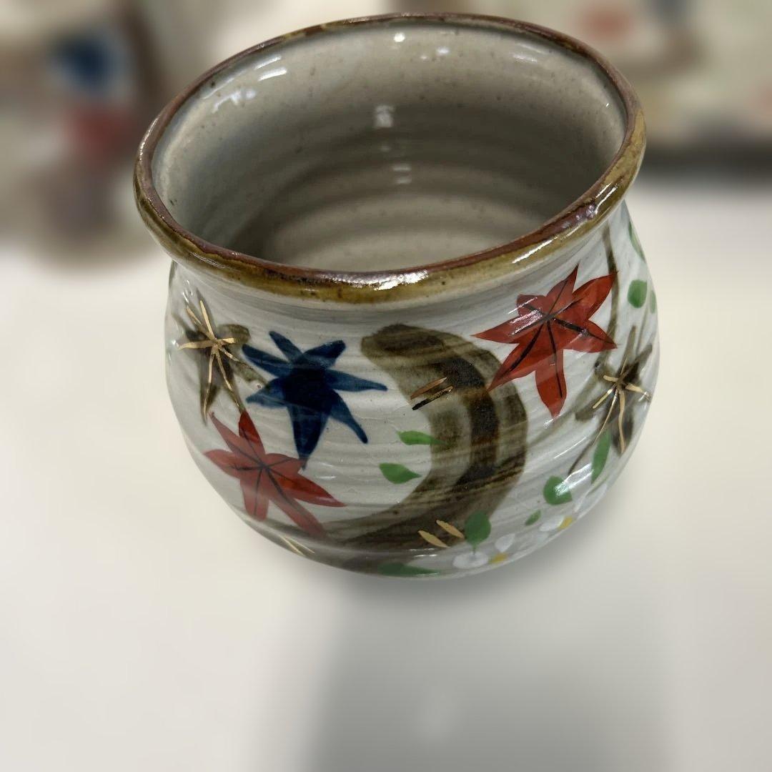 ☆未使用☆【豪華】☆みすず鍋　フルセット　もみじ　金彩　秋　ふぐ　土鍋