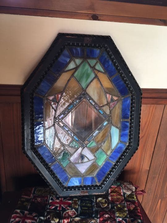 和製ステンドグラス   昭和初期　枠付き　アンティーク