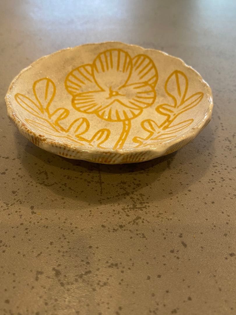 鹿児島睦　器　花　豆皿