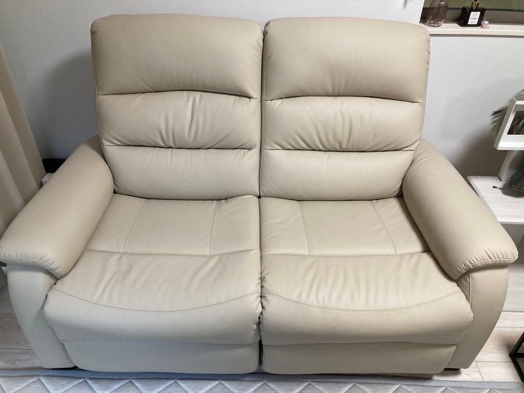 【美品】ニトリ 電動リクライニングソファ nビリーバ 2人掛け ベージュ