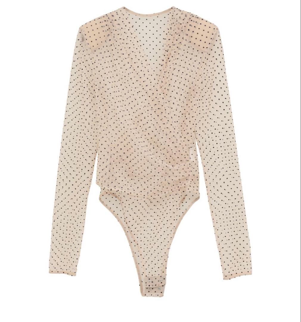 クラネ　SHEER DRAPE BODYSUITS