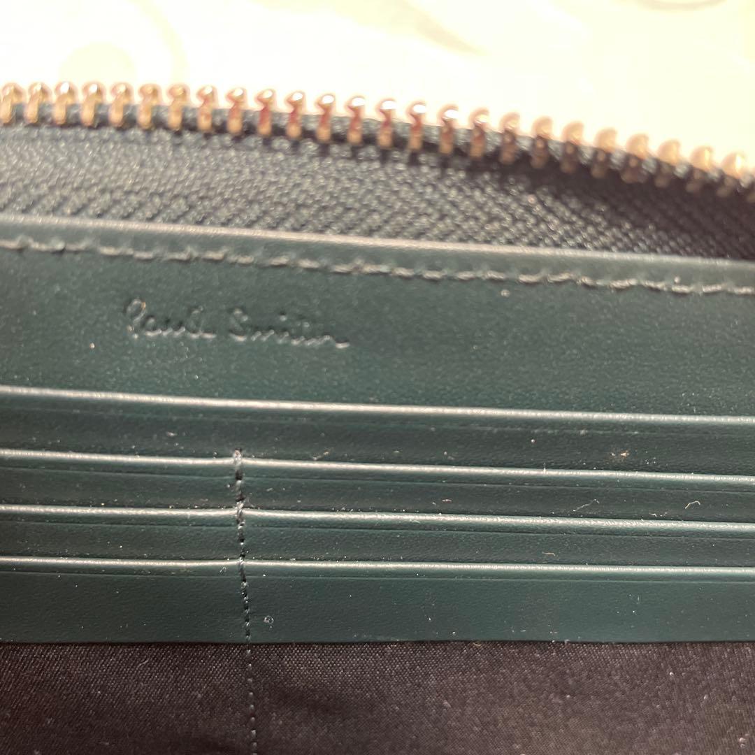 ☆ポールスミス☆マーケトリーミックス　ラウンドファスナー　長財布　グリーン