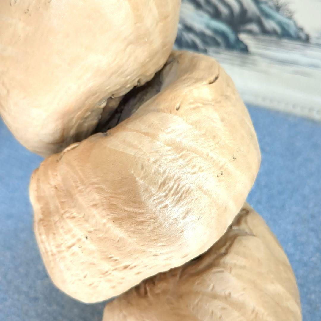 天然木 自然造形 蛇形希少 螺旋状 ねじれ木株 アート作品 高さ約61cm