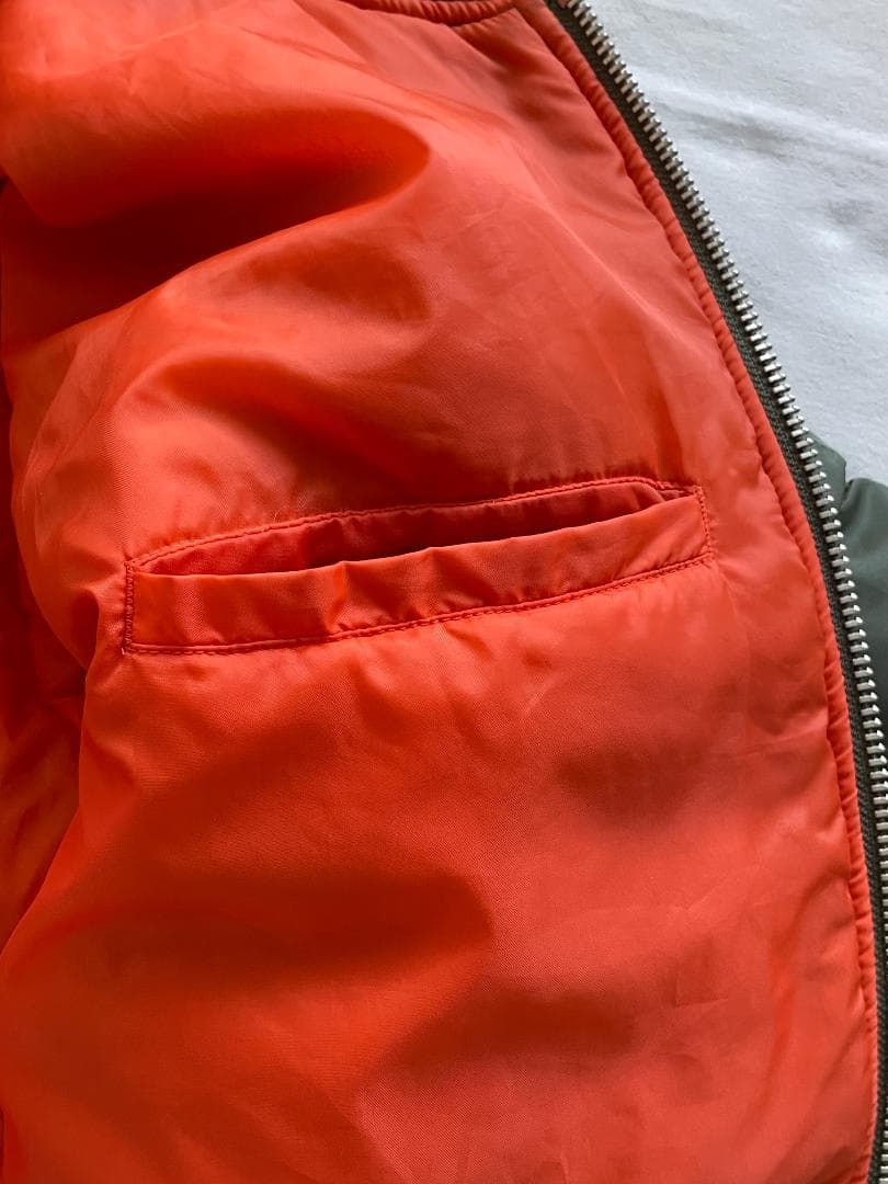 90s ユニクロ MA-1 フライトジャケット カーキ L