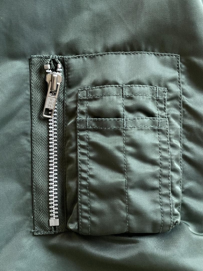 90s ユニクロ MA-1 フライトジャケット カーキ L