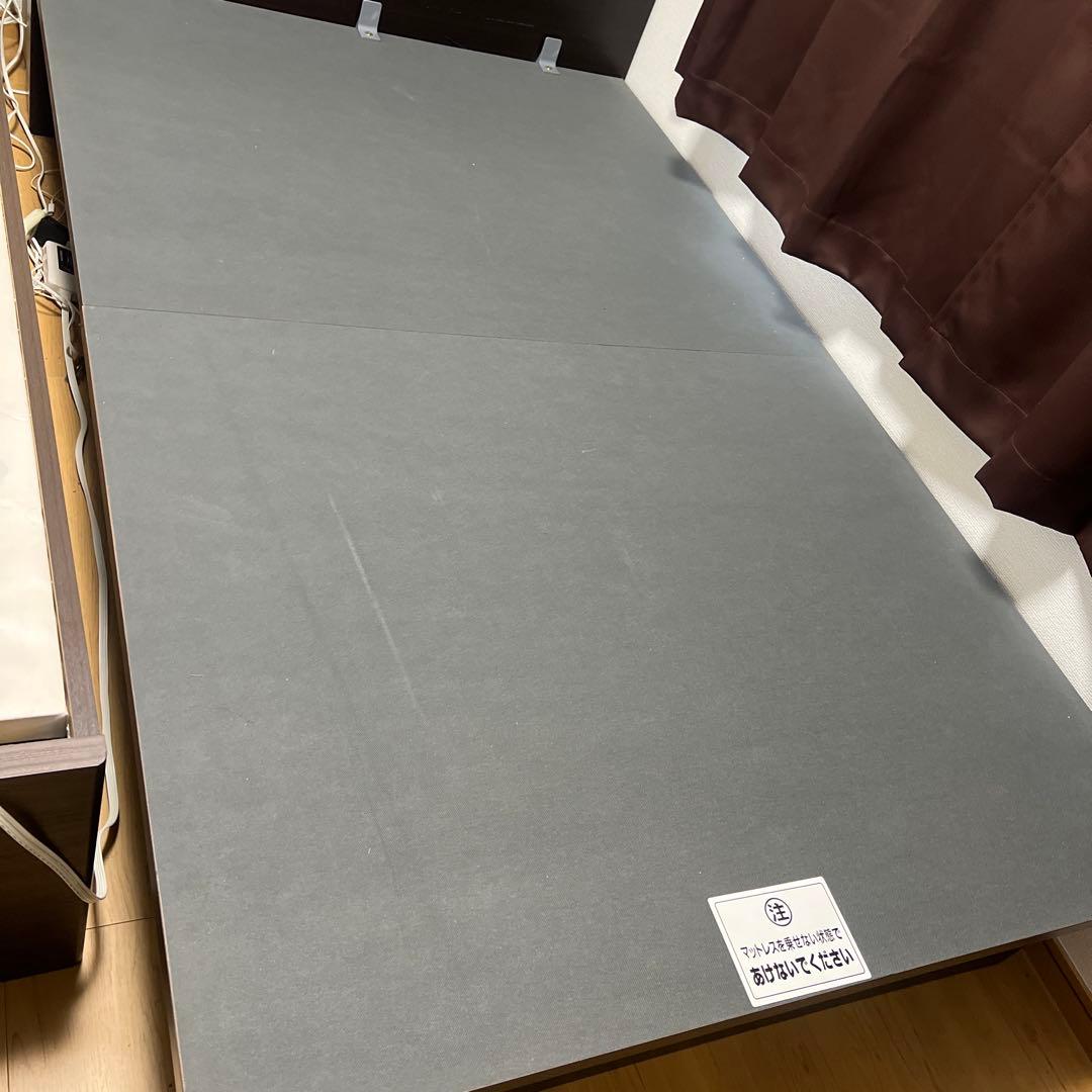 ニトリ ダークブラウン セミダブル ベッドフレーム