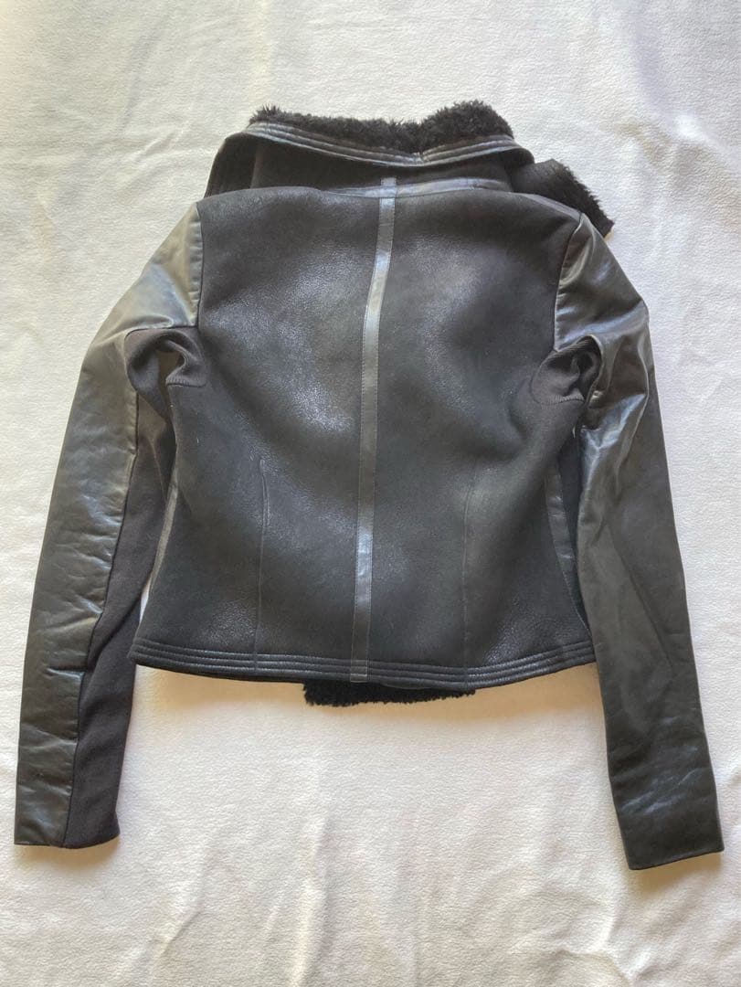 リックオウエンス　ムートン　ダブルライダース　サイズ42 XL ブラック　美品