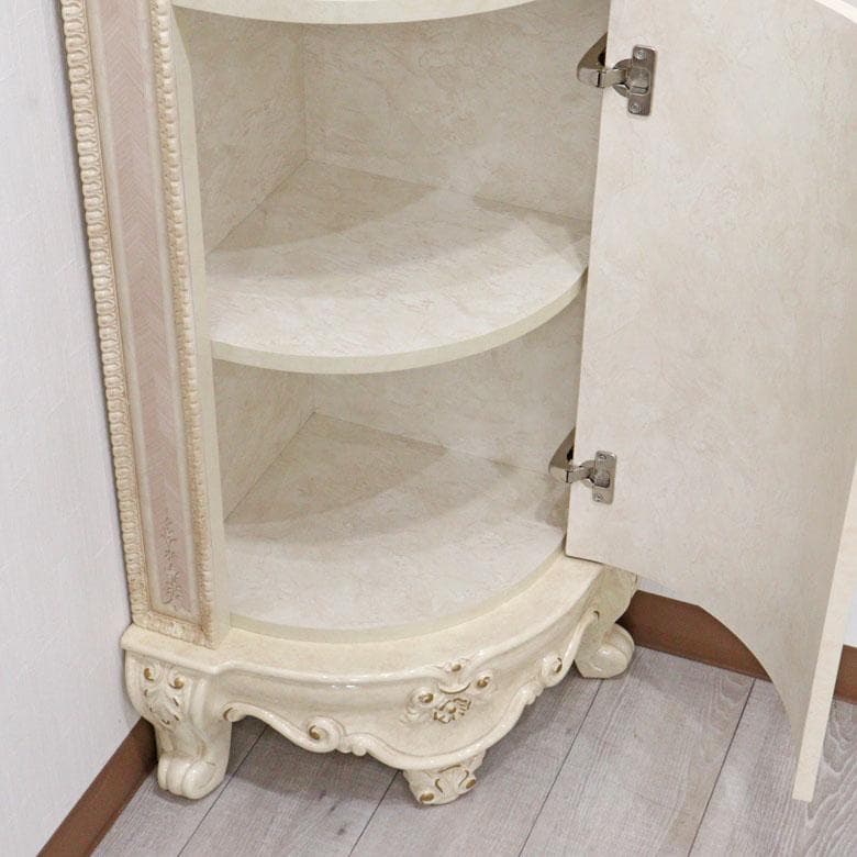 サルタレッリ ヴェルサイユ コーナーキャビネット アイボリー