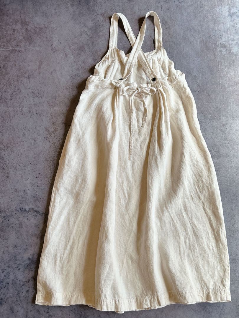 ichi イチ ⿻ リネン サロペット スカート ジャンパースカート ナチュラル