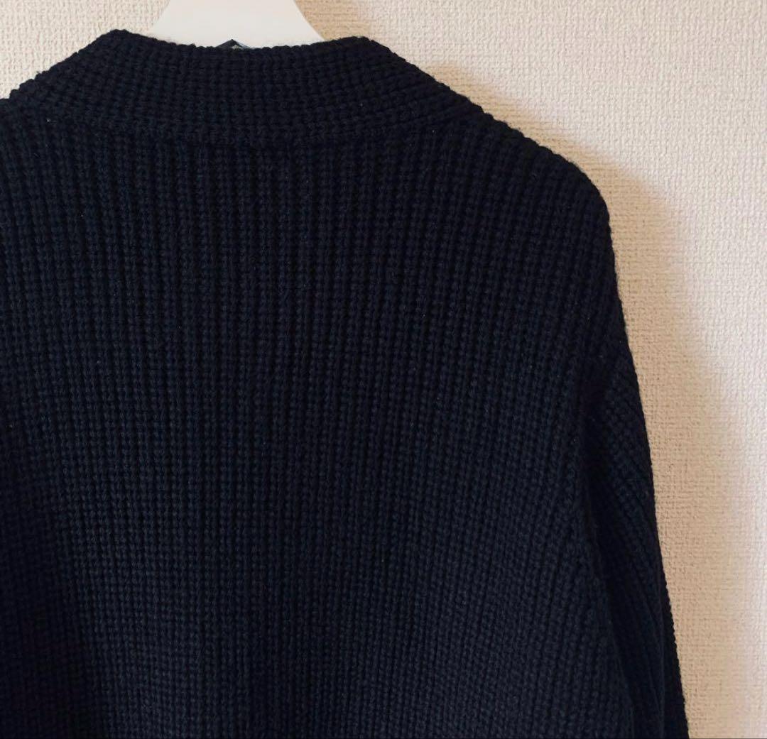yohji yamamoto pour homme カーディガン　厚手　黒　3