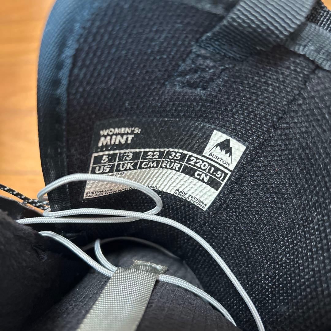 Burton Mint スノーボードブーツ 子ども用 ブラック 22センチ　美品