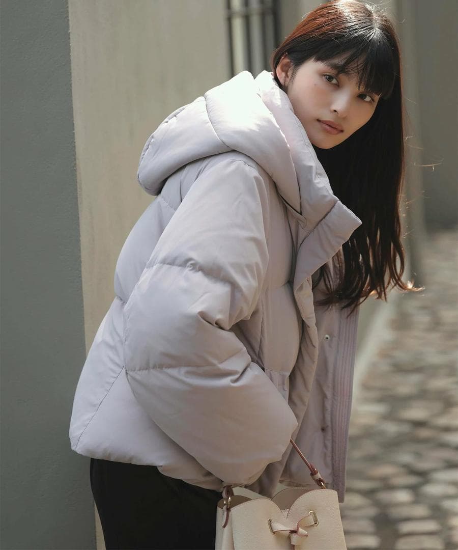 【新品未使用】VIS　フード取り外し可能軽量ダウンブルゾン　ピンク